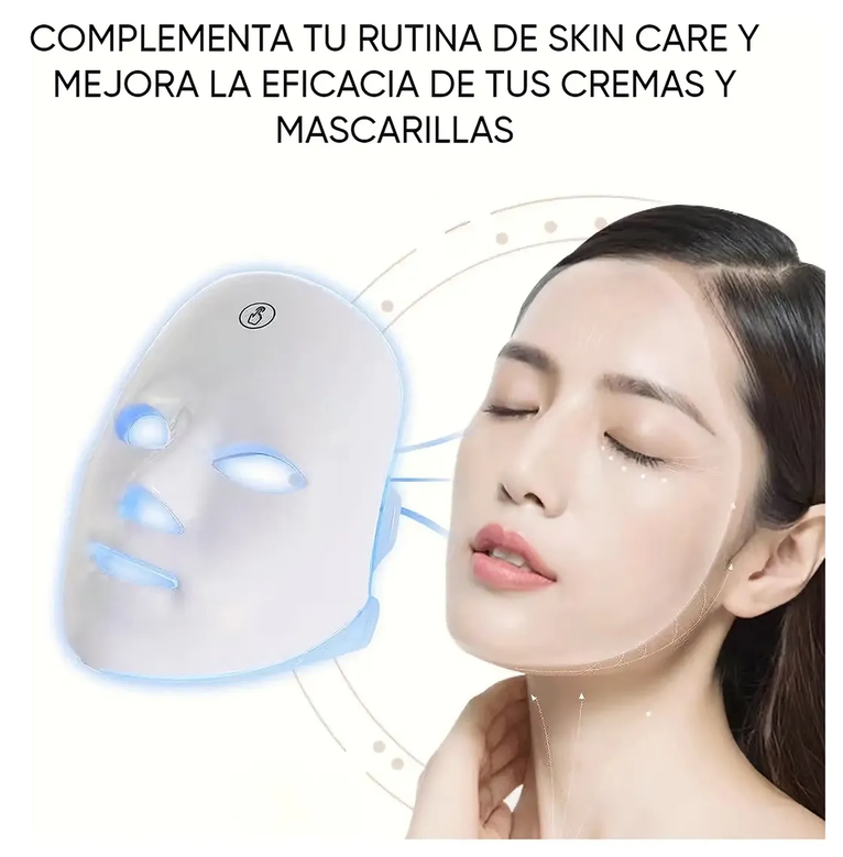 Mascara Facial Luz Led De 7 Colores para Spa